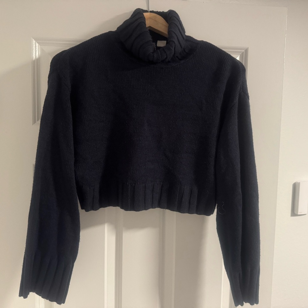 H&M Navy Cowl Neck Sweater